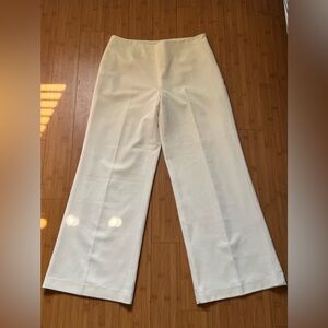 Elegant Cream Wide-Leg Pants